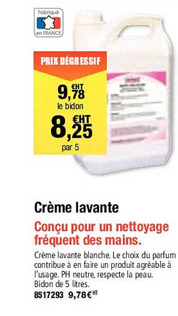 crème lavante