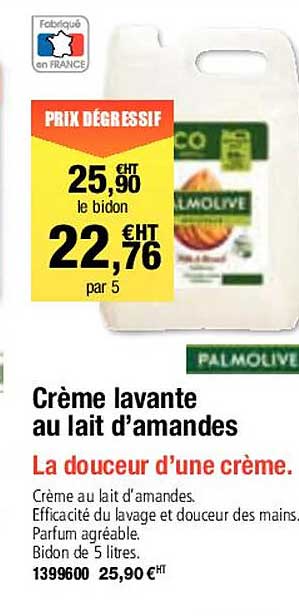 Crème Lavante Au Lait D'amandes Palmolive