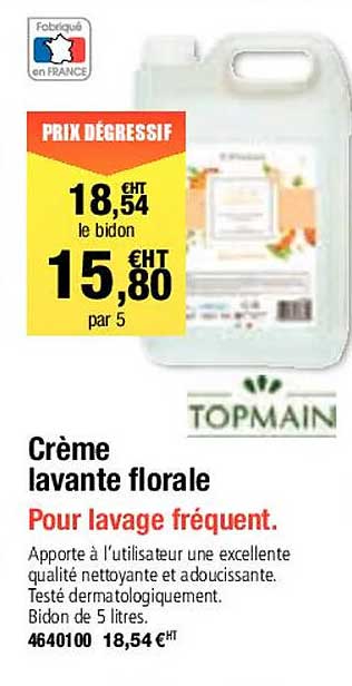 crème lavante florale