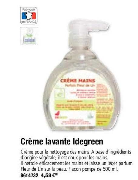 crème lavante idegreen