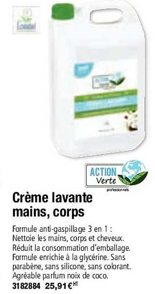 crème lavante mains, corps