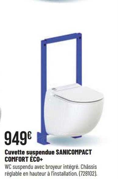 cuvette suspendue sanicompact comfort éco+