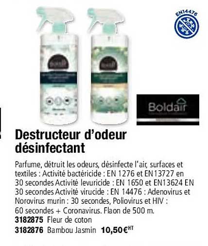 Destructeur D'odeur Désinfectant Boldair