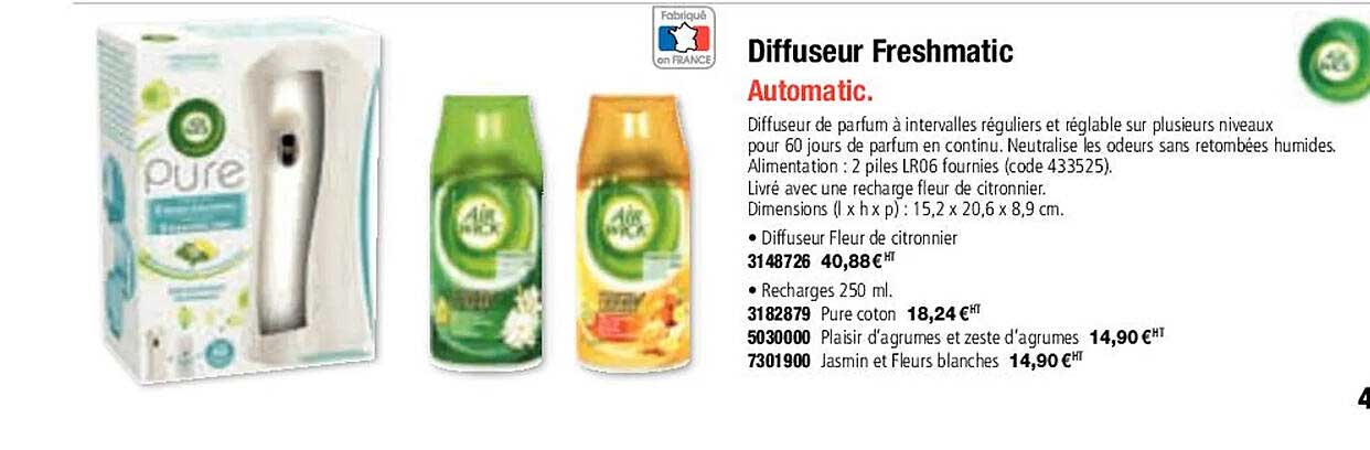 diffuseur freshmatic air wick