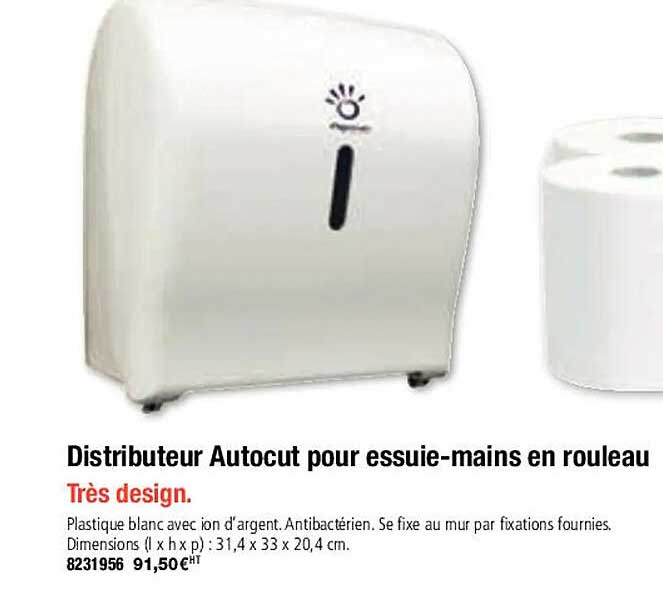 distributeur autocut pour essuie-mains en rouleau