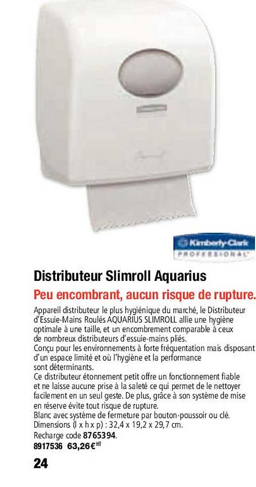 distributeur slimroll aquarius
