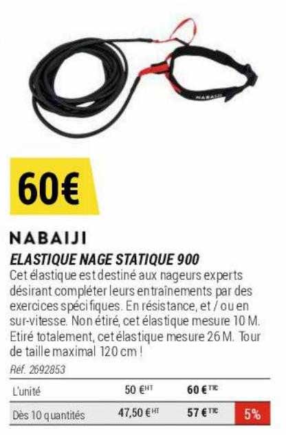 élastique nage statique 900 nabaiji