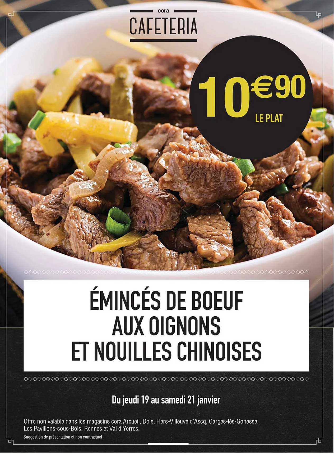 émincés de bœuf aux oignons et nouilles chinoises