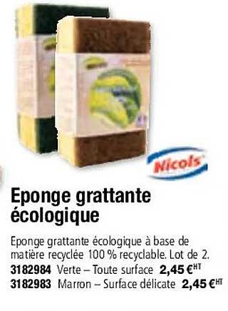 éponge grattante écologique nicols