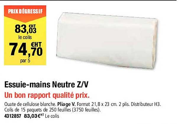 essuie-mains neutre z-v