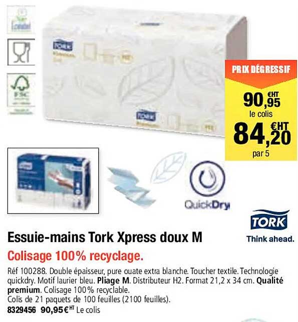 essuie-mains tork xpress doux m quickDry