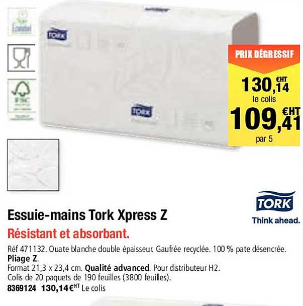 essuie-mains tork xpress z
