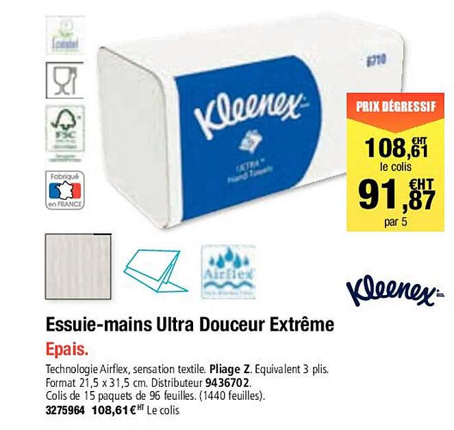 Essuie-mains Ultra Douceur Extrême Kleenex