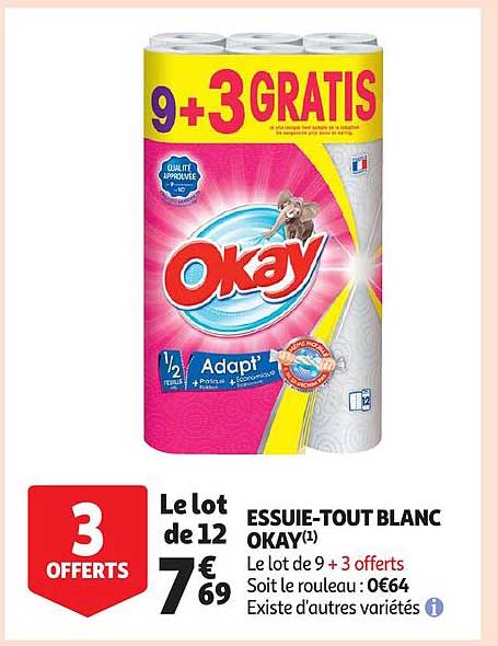 essuie-tout blanc okay