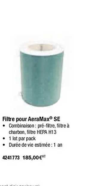filtre pour aeramax se