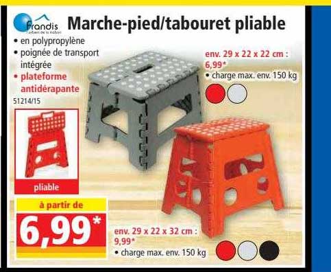 Frandis Marche-pied Ou Tabouret Pliable