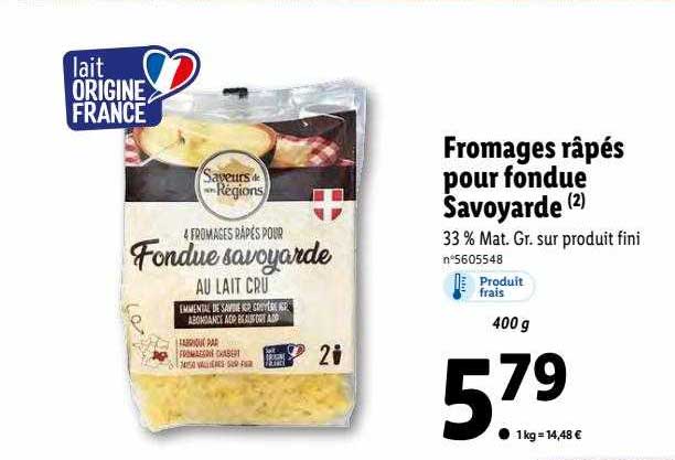 Fromages Râpés Pour Fondue Savoyarde