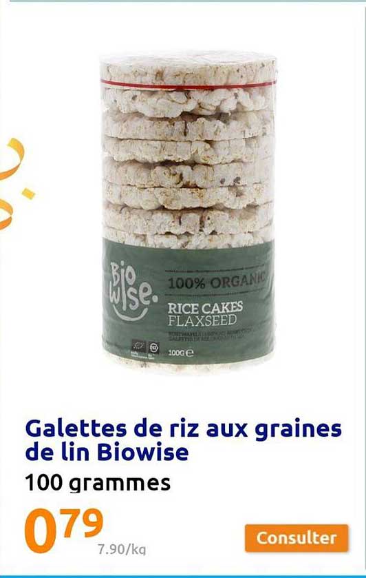 Galettes De Riz Aux Graines De Lin Biowise
