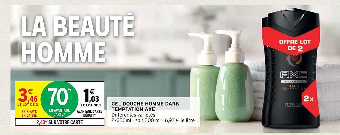 gel douche homme dark temptation axe