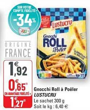 gnocchi roll à poêler lustucru