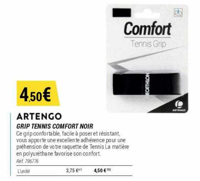 Grip Tennis Comfort Noir Artengo