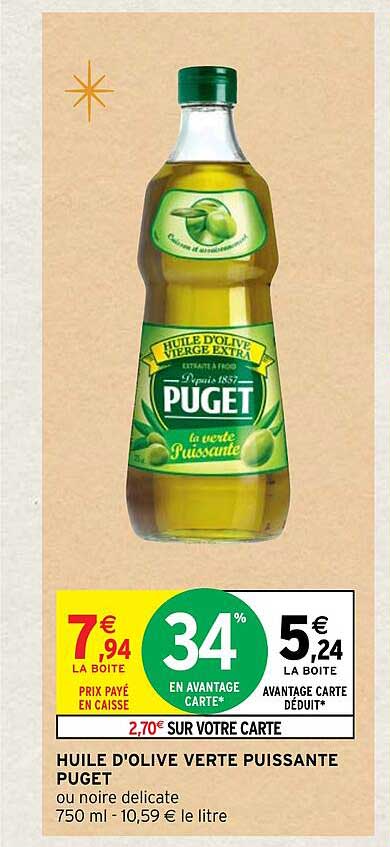 Huile D'olive Verte Puissante Puget