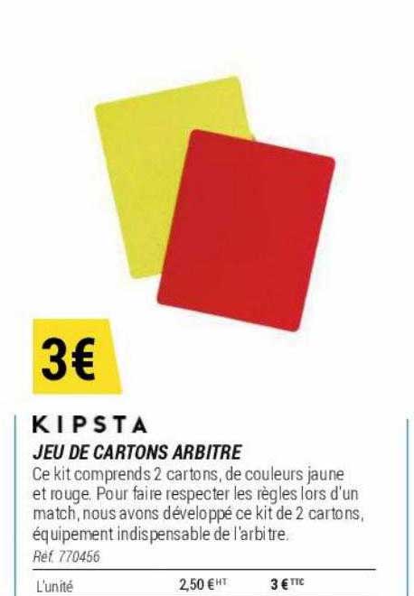 Jeu De Cartons Arbitre Kipsta