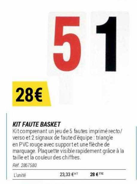 kit faute basket