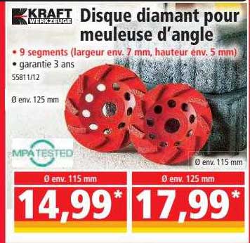 Kraft Disque Diamant Pour Meuleuse D'angle
