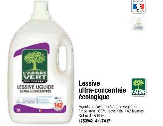 lessive ultra-concentrée écologique l'arbre vert