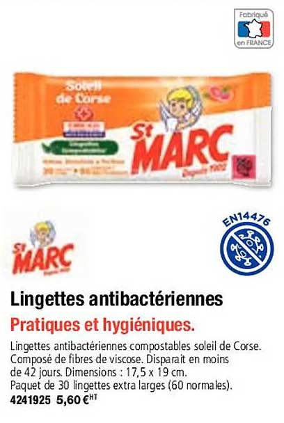 lingettes antibactériennes st marc