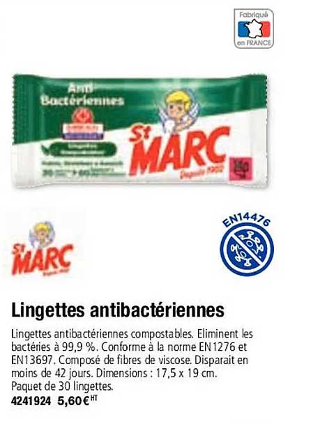 lingettes antibactériennes st marc