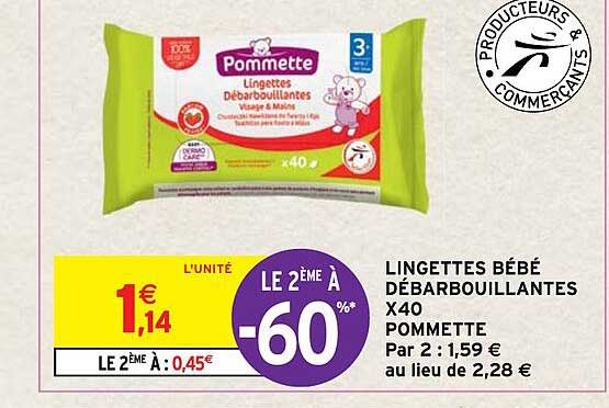 lingettes bébé débarbouillantes x40 pommette