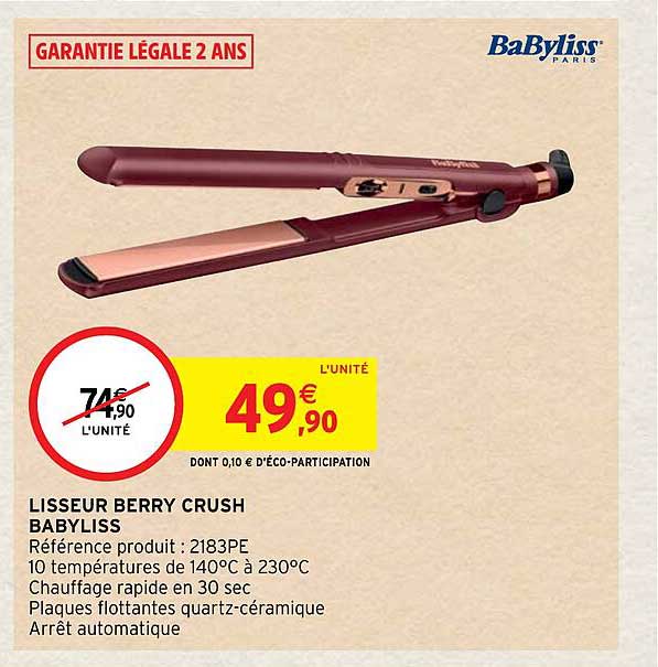 lisseur berry crush babyliss