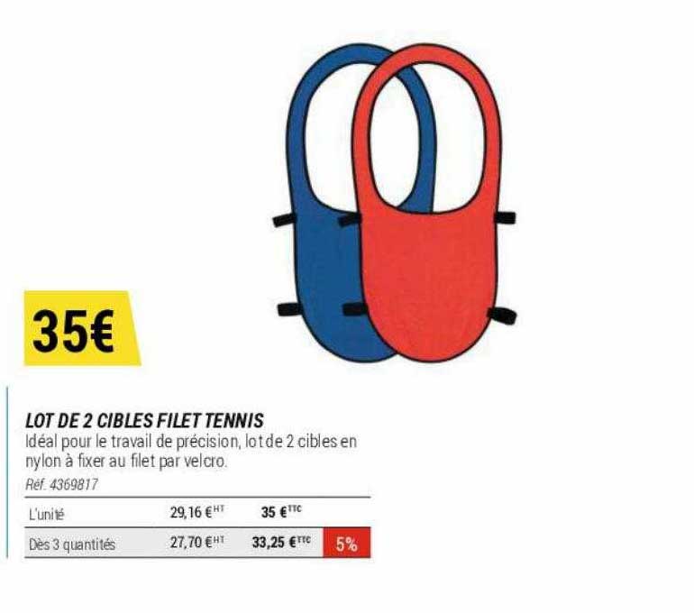 lot de 2 cibles filet tennis