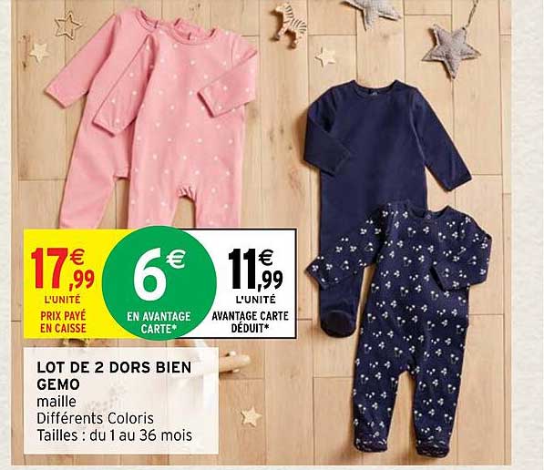 lot de 2 dors bien gemo