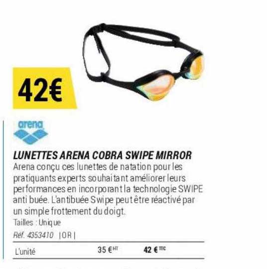 lunettes arena cobra swipe mirror