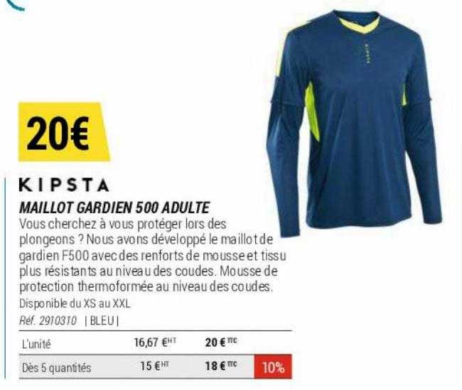 maillot gardien 500 adulte kipsta