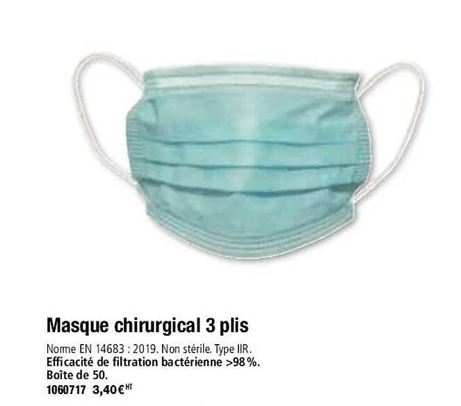 masque chirurgical 3 plis