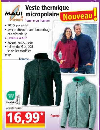 maui veste thermique micropolaire
