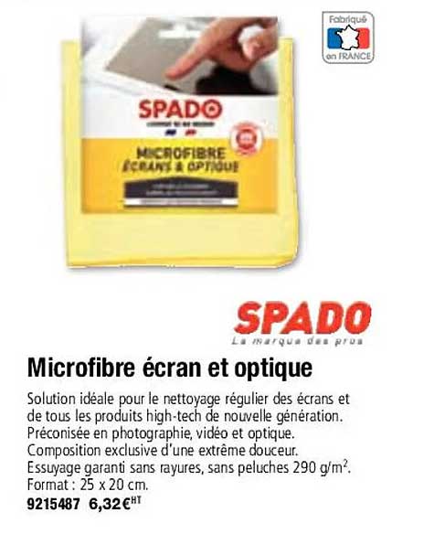 microfibre écran et optique spado