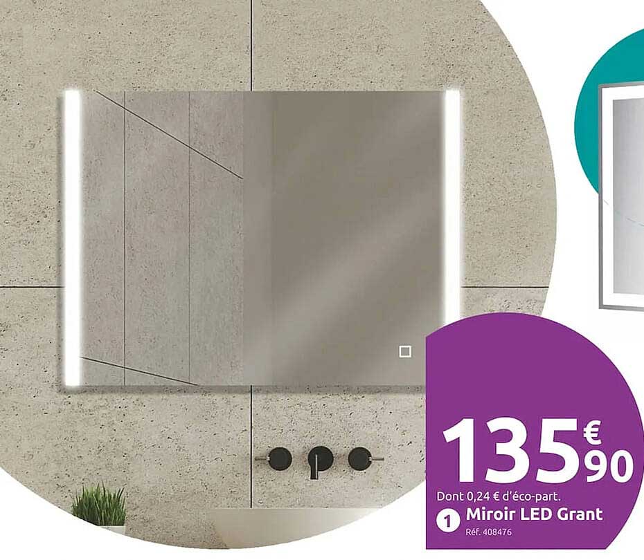 miroir led grant