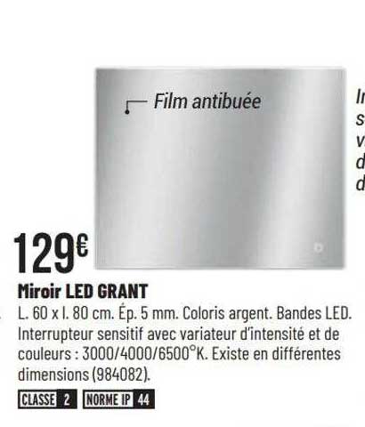 miroir led grant