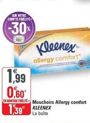 Mouchoirs Allergy Comfort Kleenex