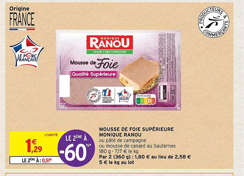 mousse de foie supérieure monique ranou