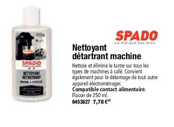 nettoyant détartrant machine spado