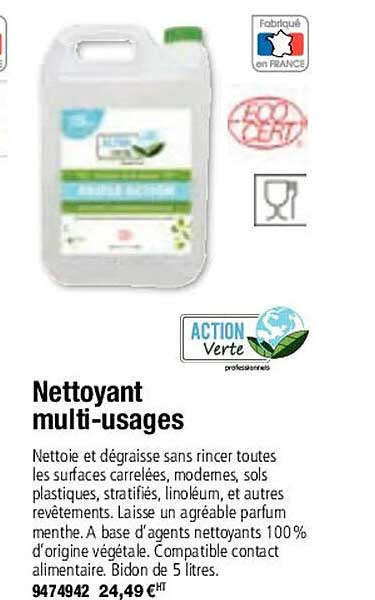 nettoyant multi-usages action verte