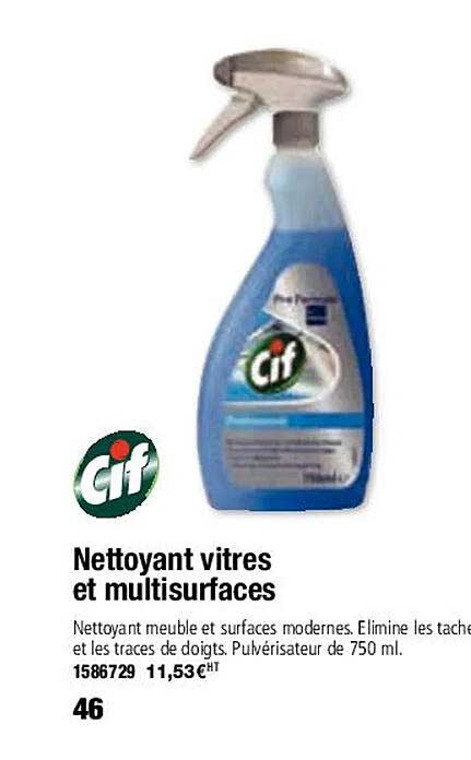Nettoyant Vitres Et Multi Surfaces Cif