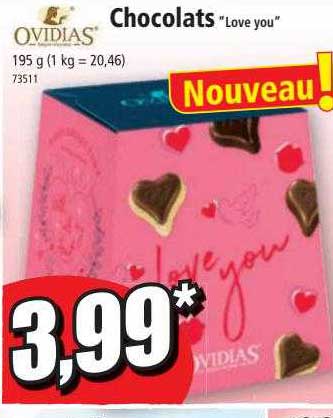 ovidias chocolats "love you"