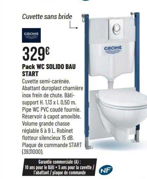 pack wc solido bau start grohe